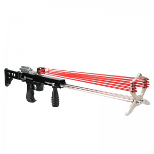 Powerful multi-function rifle slingshot Foldable super catapult with large elastic 16-strand rubber band