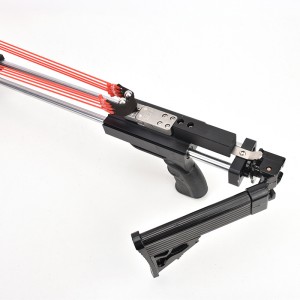 A powerful rifle slingshot with foldable rear support